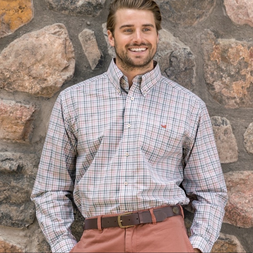 NWT Southern Marsh Calhoun Check Dress Shirt